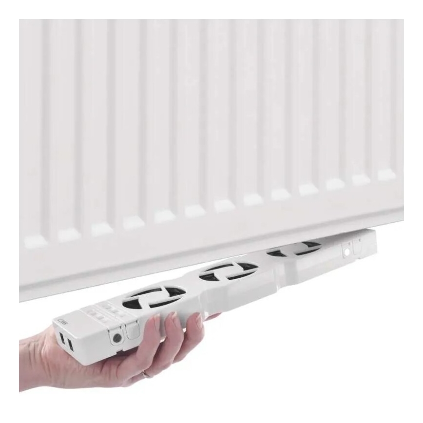SET 3x Ventola del radiatore 5/230V bianco