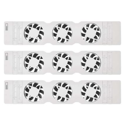 SET 3x Ventola del radiatore 5/230V bianco