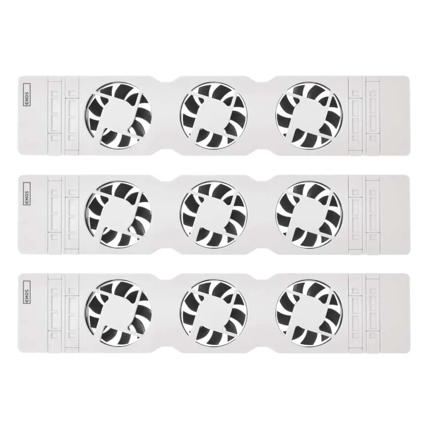 SET 3x Ventola del radiatore 5/230V bianco