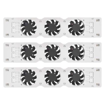 SET 3x Ventola del radiatore 5/230V bianco
