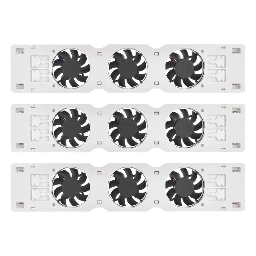 SET 3x Ventola del radiatore 5/230V bianco