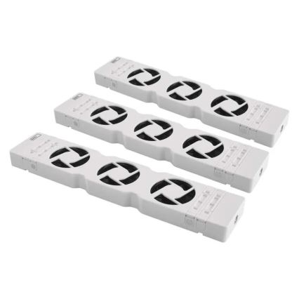 SET 3x Ventola del radiatore 5/230V bianco