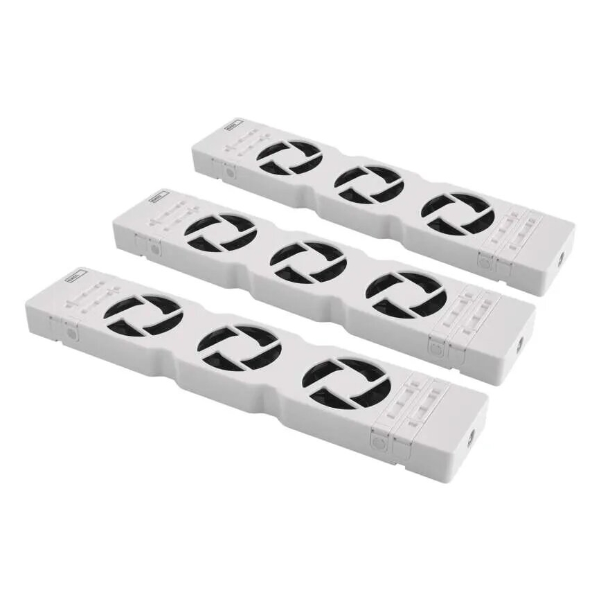 SET 3x Ventola del radiatore 5/230V bianco