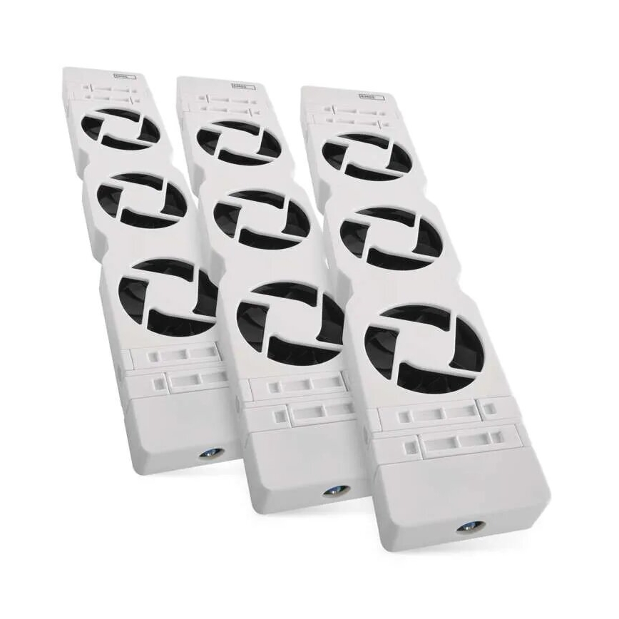 SET 3x Ventola del radiatore 5/230V bianco
