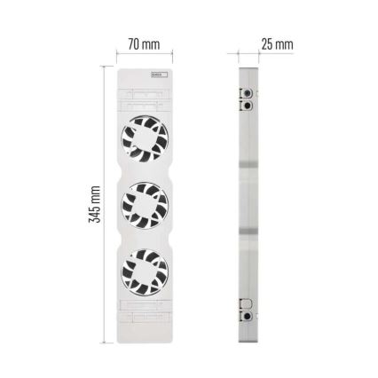 SET 3x Ventola del radiatore 5/230V bianco