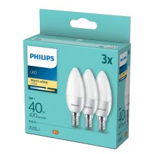 SET 3xLampadine LED Philips B35 E14/5W/230V 2700K