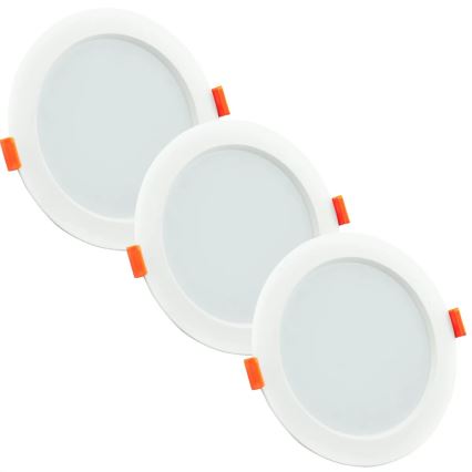 SET 3xLED Lampada da incasso per bagno MIRO LED/6W/230V IP44