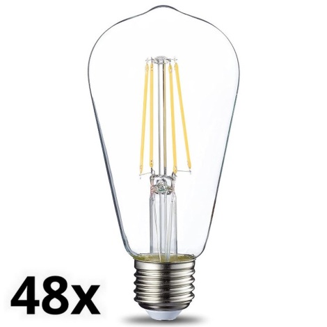 SET 48x Lampadina LED VINTAGE E27/4,3W/230V 2700K