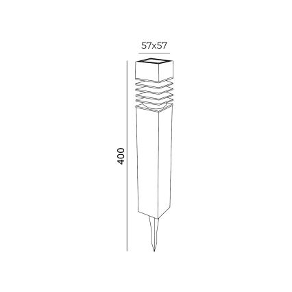 SET 4x Lampada solare LED LED/0,06W/1,2V 1xAAA 6000K IP44 100 mAh