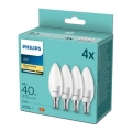 SET 4x Lampadina LED Philips B35 E14/5W/230V 2700K