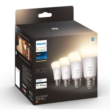 SET 4x Lampadine LED Dimmerabili Philips Hue BIANCO A60 E27/9W/230V 2700K