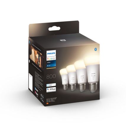 SET 4x Lampadine LED Dimmerabili Philips Hue BIANCO A60 E27/9W/230V 2700K