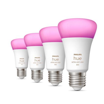 SET 4x Lampadine LED Dimmerabili Philips Hue White And Color Ambience E27/6,5W/230V 2000-6500K