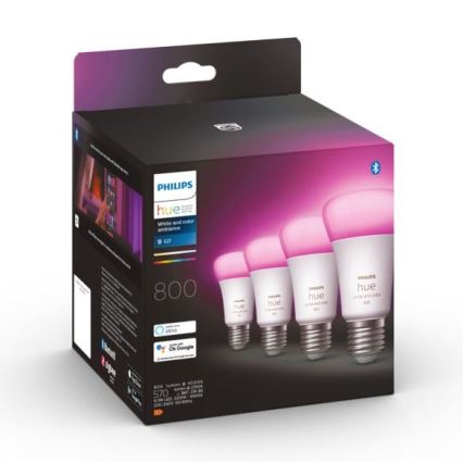 SET 4x Lampadine LED Dimmerabili Philips Hue White And Color Ambience E27/6,5W/230V 2000-6500K