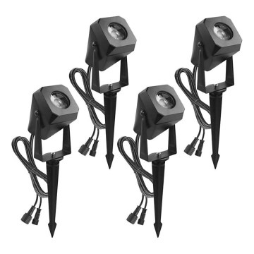 SET 4x LED RGBIC Lampada da esterno dimmerabile LED/7W/230V 3000-6500K IP65 Wi-Fi Tuya