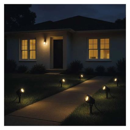 SET 4x LED RGBIC Lampada da esterno dimmerabile LED/7W/230V 3000-6500K IP65 Wi-Fi Tuya