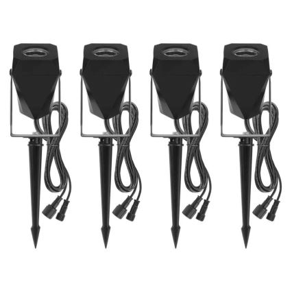 SET 4x LED RGBIC Lampada da esterno dimmerabile LED/7W/230V 3000-6500K IP65 Wi-Fi Tuya