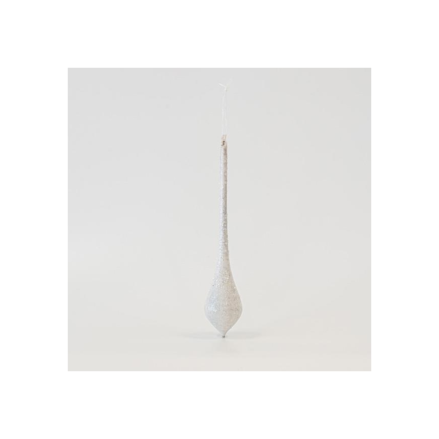 SET 4x Ornamento per albero di Natale 30 cm bianco