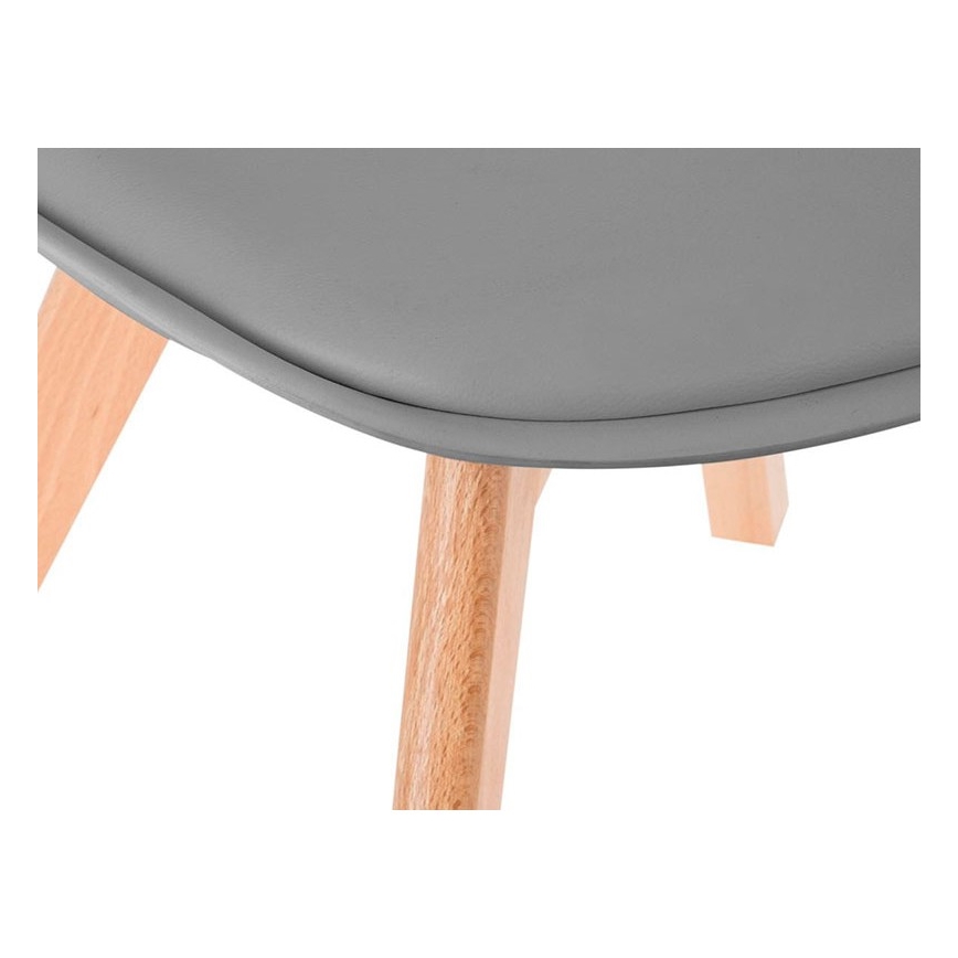 SET 4x Sedia da pranzo BAYA faggio/grigio chiaro