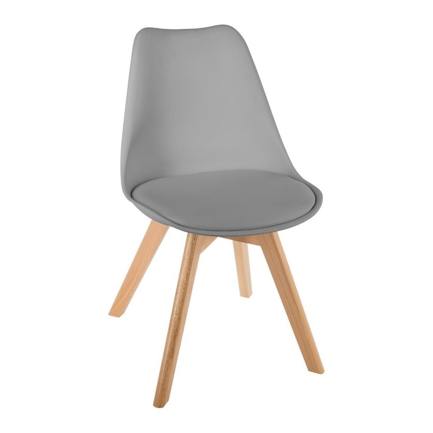 SET 4x Sedia da pranzo BAYA faggio/grigio chiaro