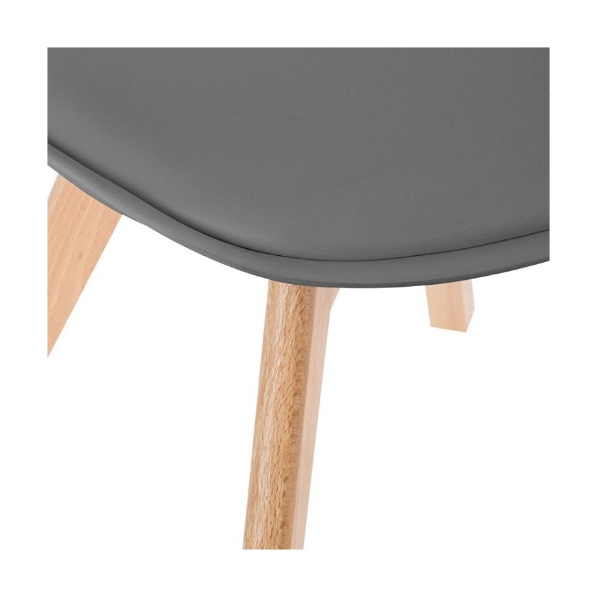 SET 4x Sedia da pranzo BAYA faggio/grigio scuro