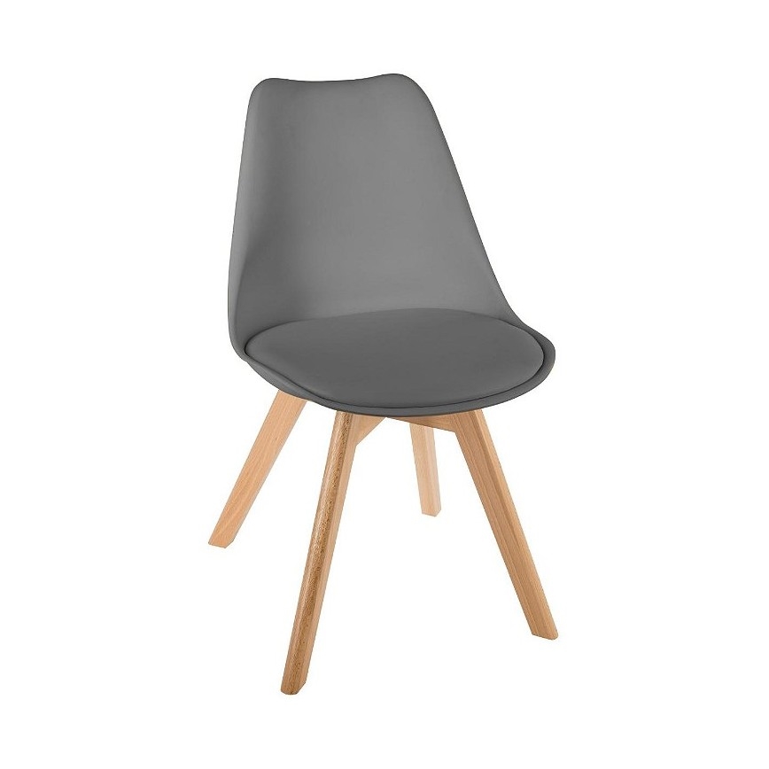 SET 4x Sedia da pranzo BAYA faggio/grigio scuro
