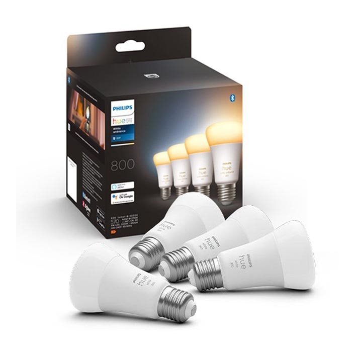 SET 4xLED Lampadina Dimmerabile Philips Hue WHITE AMBIANCE E27/6W/230V 2200-6500K