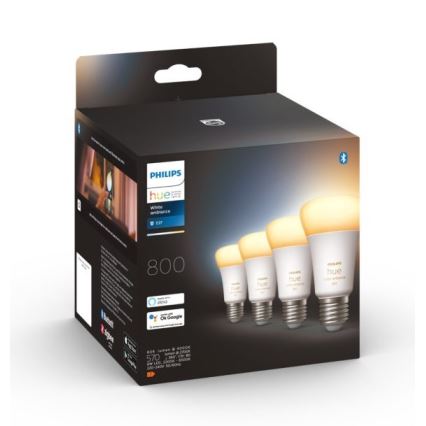 SET 4xLED Lampadina Dimmerabile Philips Hue WHITE AMBIANCE E27/6W/230V 2200-6500K