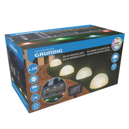 SET 5x Lampada LED solare LED/3,2V 600 mAh multicolore