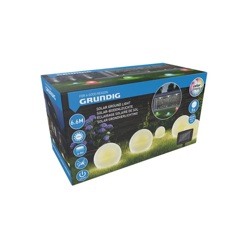 SET 5x Lampada LED solare LED/3,2V multicolore