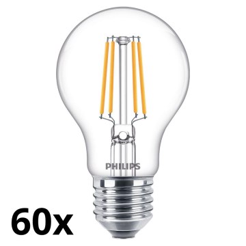 SET 60x Lampadina LED VINTAGE Philips A60 E27/4,3W/230V 2700K