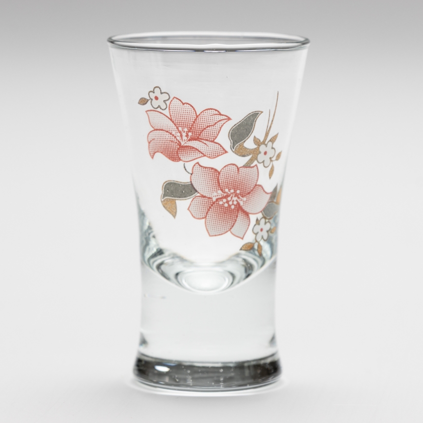 Set 6x bicchiere da liquore con motivo a bouquet no 2
