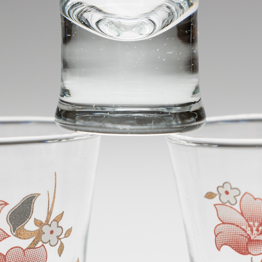Set 6x bicchiere da liquore con motivo a bouquet no 2