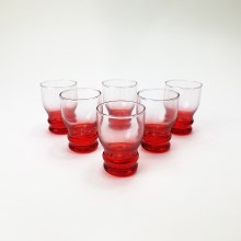 Set 6x bicchiere da liquore limpido rosso