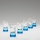 Set 6x bicchiere per shot 25 mm limpido blu