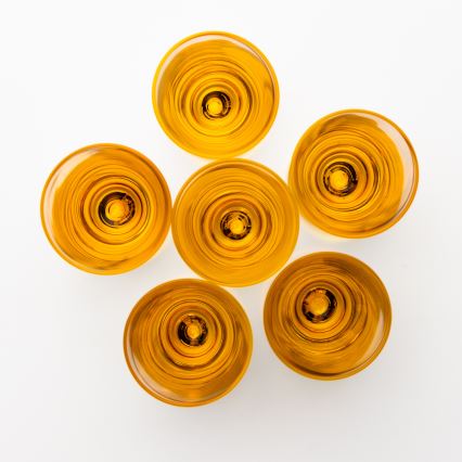 Set 6x bicchiere per shot 25 mm limpido giallo
