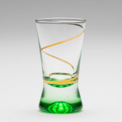Set 6x bicchiere per shot 25 mm limpido verde