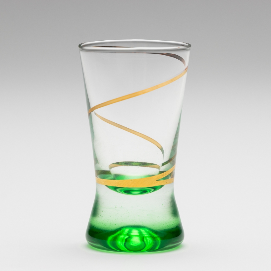 Set 6x bicchiere per shot 25 mm limpido verde