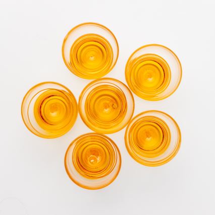 Set 6x bicchiere per shot limpido giallo