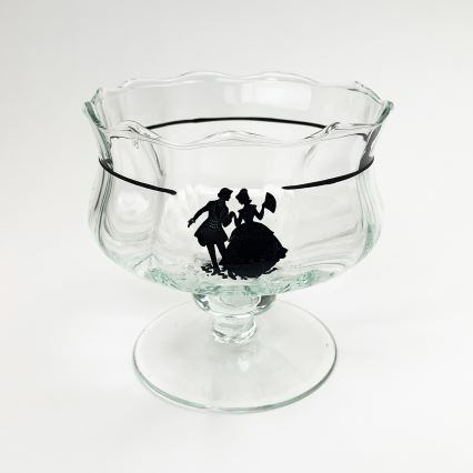 Set 6x tazza di vetro con piattino e 1x zuccheriera limpido