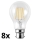 SET 8x Lampadina LED A60 B22/7W/230V 2700K