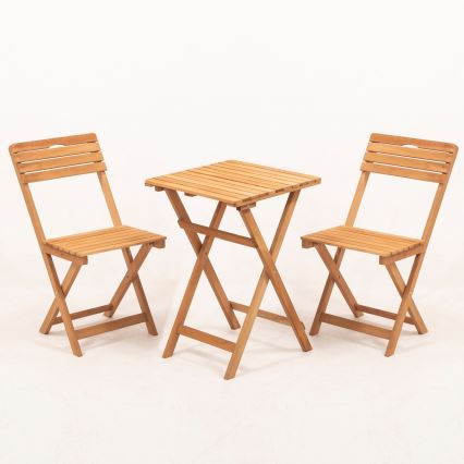 Set balcone con cuscino faggio