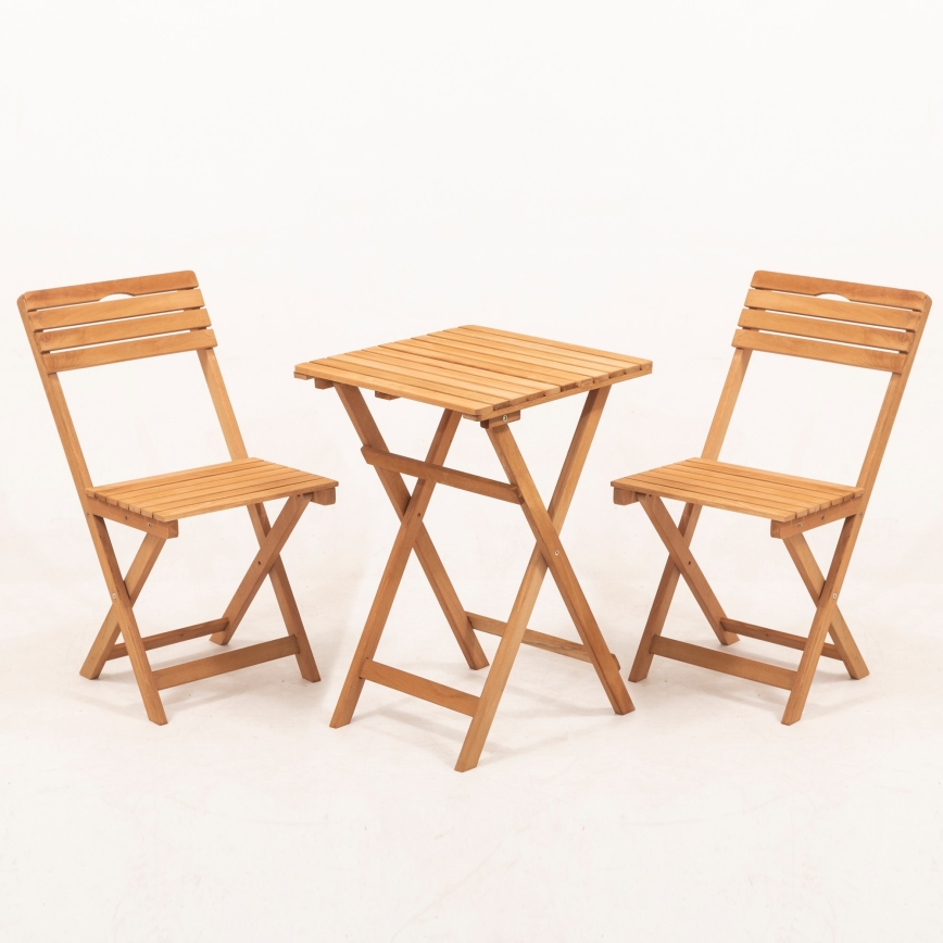 Set balcone con cuscino faggio
