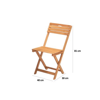 Set balcone con cuscino faggio