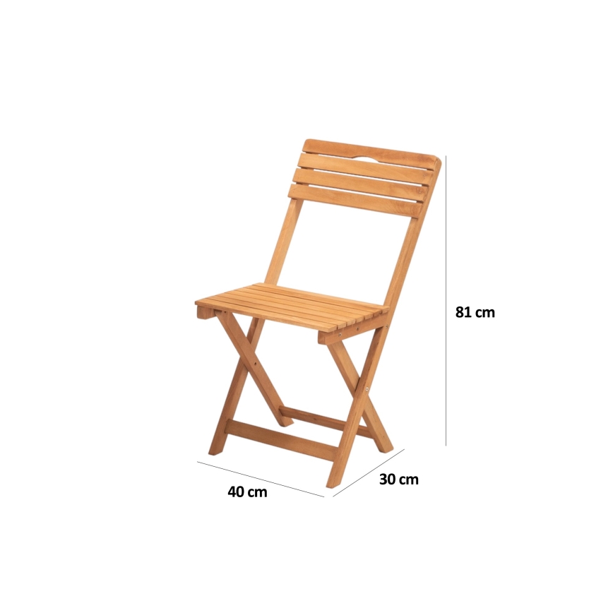 Set balcone con cuscino faggio