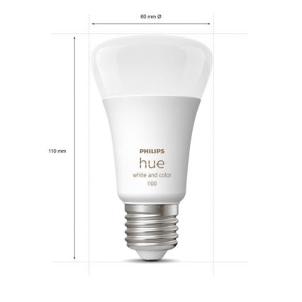 Set base Philips Hue WHITE AND COLOUR AMBIANCE 2xE27/9W/230V 2000-6500K + dispositivo di interconnessione