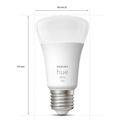 Set base Philips Hue WHITE 2xE27/9,5W 2700K + dispositivo di interconnessione