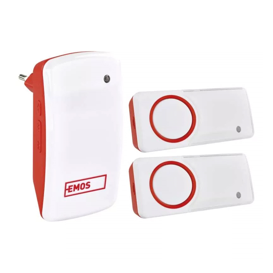 SET Campanello con presa wireless + 2 pulsanti 230V IP44