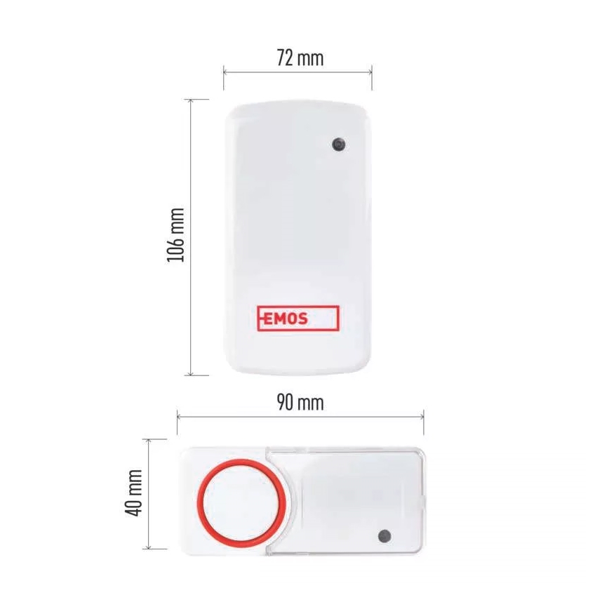 SET Campanello con presa wireless + 2 pulsanti 230V IP44
