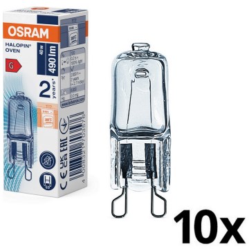 Set da 10 lampadine per forno HALOPIN G9/40W/230V 2700K - Osram